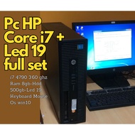 Pc HP Core i7 4790 3.60 ghz Ram 8gb ddr3 fullset - Pc Desain HP Prodesk 600 G1 Core i7 Gen 4 komplit