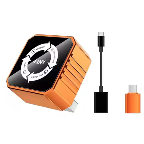 T23C Airplay/Mirror Link/Android Auto/Carplay 4In1 Wireless Carplay Adapter USB Dongle BT+ WIFI Wire