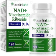 NAD Supplement, 910MG Liposomal NAD for Women & Men, Nicotinamide Riboside, Resveratrol, Quercetin, 