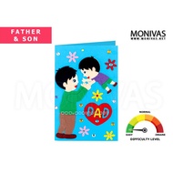 Father & Son DIY Greeting Card Crafting Handmade Fathers Day Gift
