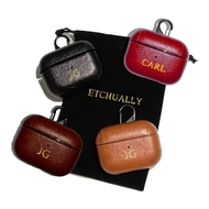 ETCHUALLY Personalised Leather Orion Airpod Pro Case (Customised with Name/Initials)