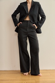kade.bkk | กางเกง Stripe Wide Leg Trouser กางเกงขายาว ลายทาง ทรง Baggy (KAD63)