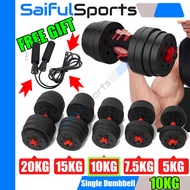 Dumbbell Single 10KG Dumbell Dumbel 10KG Bumper Rubber Coated