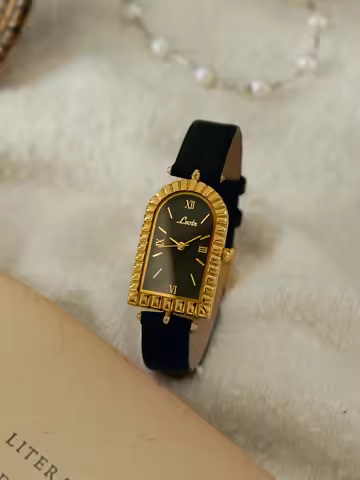 1 Piece of French Arc De Triomphe Retro Belt Style Women's Watch, Exquisite and Elegant Casual Watch