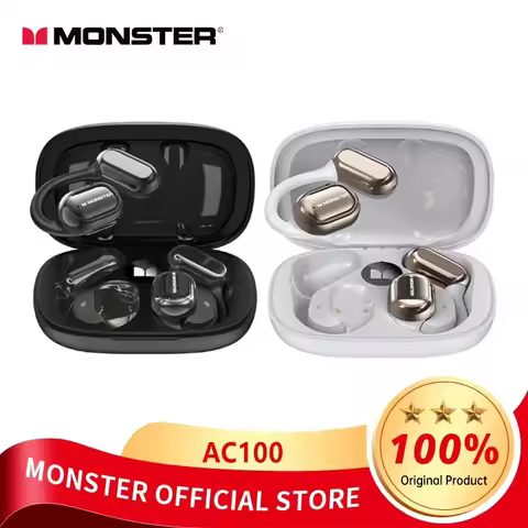 Monster Open Ear AC100 Bone Conduction Bluetooth 5.3 Wireless Sports Headphones Stereo Music Earphon
