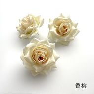 油画钻石玫瑰花头 diy头饰发簪胸花插花 古风汉服摄影道具小摆件 - 香槟
