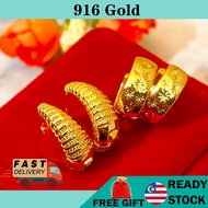 Subang Emas 916 gold earring Emas 916 anting 916  Earring 耳環 earrings for women  barang kemas 916 earrings Subang