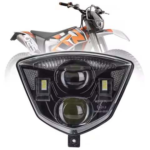 Dirtbike LED Headlight Assembly For KTM Freeride 250R 350 E-SM E-XC Projector LED Headlamp High Low 
