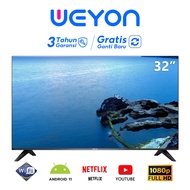 WEYON TV Smart Android 32/43/50 inch TV Led Murah 32 Promo Smart TV 32 inch Murah Promo Meriah Android FHD Ready LED Digital Televisi-Android 11.0-CC CAST-Browser/Youtube -/LAN/WIFI