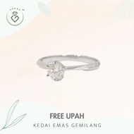[Kedai Emas Gemilang] 2002102 {YS} 0.38Ct Diamond White Gold Ring (LD1707049321) (15) (2.44G) [750 G