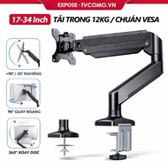 1-Arm Monitor Arm – Load capacity 12kg | Suitable for 17-34 inch monitors, easy to install,