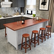 Solid wood open kitchen island cabinet in the island porch table home preparation table cooking tabl
