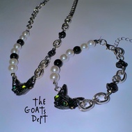 MATAHARI MATA The Goats Dept - Anubis Black Cat Necklace and Bracelet Original / tgd 1007 Necklace B