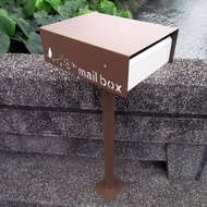 全不鏽鋼轉蓋信箱　多種配色提供參考　含直立桿