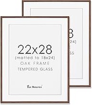 Oak Wood Picture Frame 22x28, 22 x 28 Poster Frame for Wall, 22"x28" Wood Frames Photo Frames in Wal