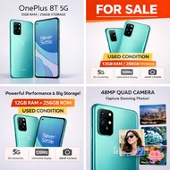 ONEPLUS 8T (12GB RAM+256GB ROM) GAMING SNAPDRAGON 865, 48MP, 6.555' - Used Original FREE Full Set
