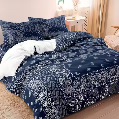 Contemporary Style Bohemian Print Bedding Set 2/3 Piece No Inner Duvet Machine Washable Printed No E