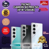 MYSET ORIGINAL TECNO CAMON 40 PRO 5G 8+8GB RAM + 256GB | 1 YEAR WARRANTY TECNO MALAYSIA