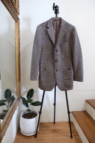復古 Harris 花呢手工編織男士西裝外套