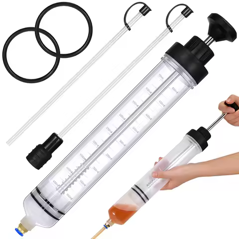 500ml Dual-Purpose Syringe Oil Change Tool Car Fuel Extraction Pump Brake Oil Transfer Injection Pum