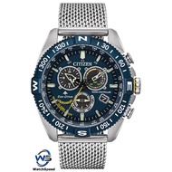 Citizen Eco-Drive CB5848-57L Radio Controlled Blue Dial stainless steel Mesh Band 100M Men's Watch