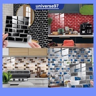 PING 10pcs Tile Stickers Brick Pattern Self-adhesive Tile Film Wall Sticker 20 X 20cm For Bathroom Furniture Cabinet