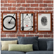 30X40CM ART PRINTS WITH FRAMES (MOTIVATION A) SET OF 3 Wall Decoration Poster