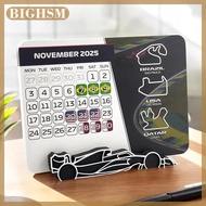 BIGHSM Lịch 2025 F1 công thức 1 lịch đua 2025 trang trí máy tính để bàn lịch để bàn 2025 với giá đỡ