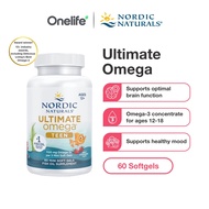 Nordic Naturals Ultimate Omega TEEN 1120mg Omega 3 60 Mini Softgels (Ages 12-18) - For Brain Health 