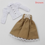 white shirt brown/black skirt, for blythe doll ชุดตุ๊กตาบลายธ์