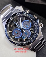 Casio Edifice นาฬิกาข้อมือผู้ชาย สายสแตนเลส Solar Chronograph รุ่น EQS-800CDB-1B