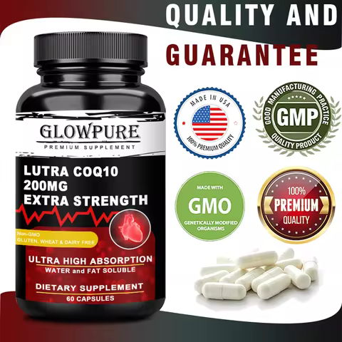 Coenzyme Q10 with Vitamin E - Heart Health Supplement for Energy, Blood Pressure & Antioxidant Suppo