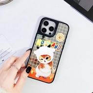 Rainbow case เคสกระจก เคสปรอทลายแมวขอบดำ ขอบกล้องยกสูง สำหรับไอโฟน 6 6plus i7 i8 7plus 8olus i11 i12