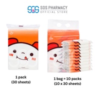 Popi LaLaLa To-go LotionSoft Facial Tissues for Delicate Skin and Nose (1 Pack/10 Packs)