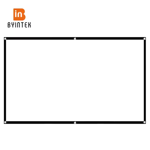 BYINTEK Projector Screen 100 inch Anti-Crease Portable Projector Movie Screen 6:9 Foldable Projectio