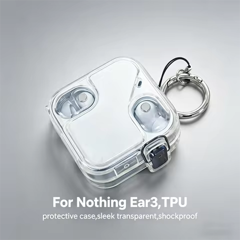Clear Case For Nothing Ear 3 Wireless Earphone Silicone Protective Cover Dustproof Protector For Not