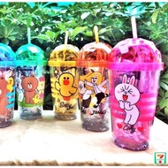 泰國 超商 7-11 X Line 聯名 水杯 熊大 兔兔 塑膠杯