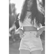 White Cozy Denim Short Pants