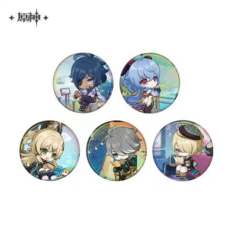 58mm Game Genshin Impact Alhaitham Kirara Freminet Ganyu Kaeya Cosplay COSTUME Badge Pin SPTE Tinpla