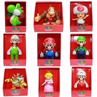 23cm Mario Bros Figure Luigi Bowser Yoshi Peach Princess Kong PVC Action Figure Toys