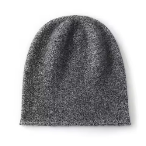 2024 Winter Unisex 100 Cashmere Hats Outdoor Casual Keep Warm Solid Color Cashmere Knitted Beanie Ha