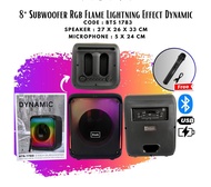 [NEW ITEM] [ON SALE] BTS 1783 8" SUBWOOFER RGB FLAME LIGHTNING EFFECT DYNAMIC/BLUETOOTH SPEAKER/WITH