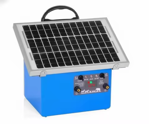 20 Miles Solar Electric Fence Charger, 0.5J Energizer Controller for Livestock No Batte