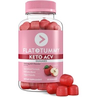 Flat Tummy Keto ACV Gummies, 60 Keping – Formula Khas, Suplemen Keto Pasca GLP-1, Mesra Vegan, Bukan