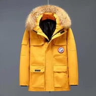 Canada Goose 2023เสื้อขนเป็ดใหม่สำหรับฤดูหนาวเสื้อแจ็คเก็ตสำหรับคู่รักตัวยาวห่านตัวใหญ่ตัวเบาะกลางแจ