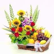 get well fruit basket/fruit gift basket/fruit basket with flowers