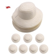 20 Pcs DIY Straw Hat Set Beach Summer Work Farmer Hats for Men Women Kids Cowboy Birthday Party Deco