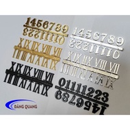 Numbers for wall clock faces (lowercase letters, roman letters)