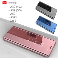Mobile Case For Samsung Galaxy A32 4G A32 5G A52 A52S Delight Mirror Flip Cover Stand Pouch Casing