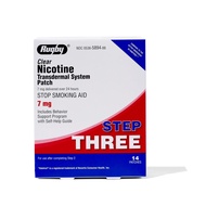 Rugby Clear Nicotine Patches - Transdermal System Patch - Smoking or Vaping Quitting Aid - Step 3-7m